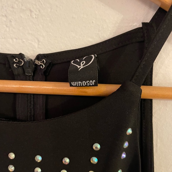 NEW! Windsor store Ladies black Rhinestone halter neck strap dress - Picture 5 of 8